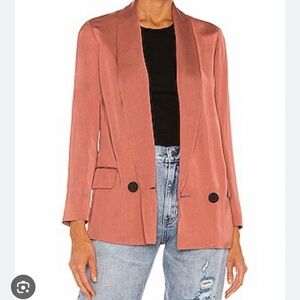 AllSaints Rafaella Blazer Redwood Rust Red Double Breasted Size 6